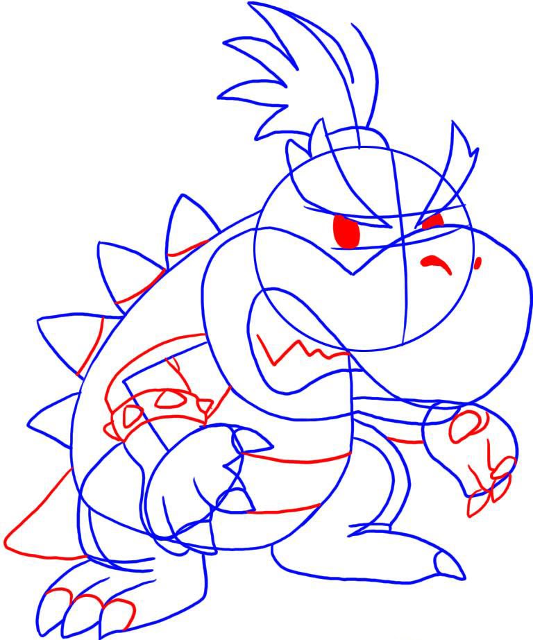 How To Draw Baby Bowser From Super Mario Bros Step 5252812529jpg ...