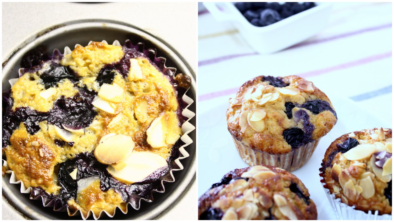 O Avental da Micas Muffins de Amêndoa e Mirtilos