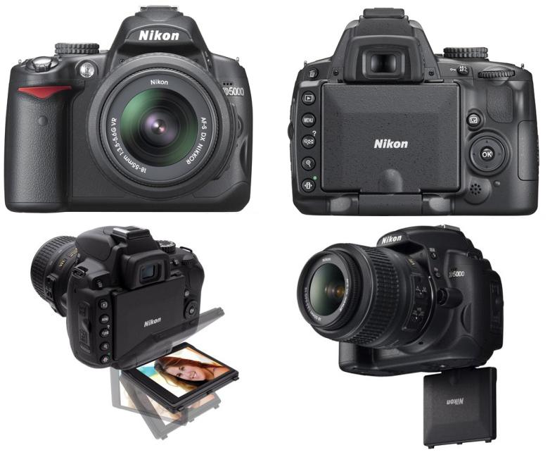 camera shope: New Nikon D5000-12.9MP-Swivel LCD DSLR