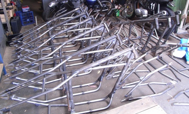 Trojan Classic Motorcycles The Factory Metal Works Custom Triumph Frames And Hardtails Now In Stock