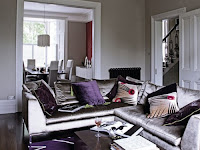 Purple Grey Living Room Decor