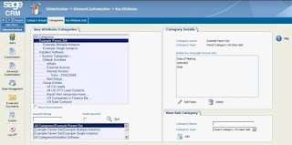 SageCRM standard functionality of Key attribute Data