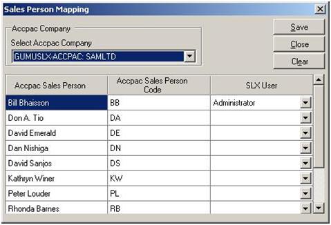 Salesperson mapping in Sage 300 ERP Integration - Greytrix 