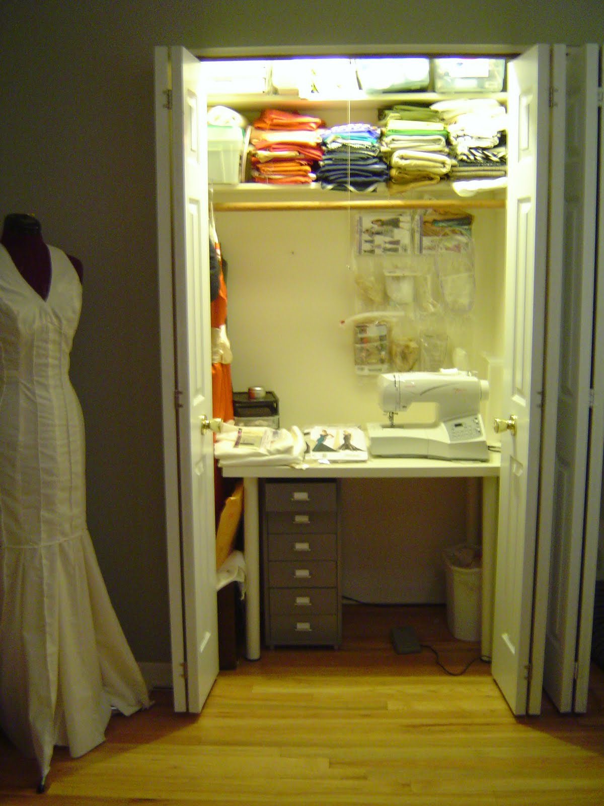 Small Sewing Room In Closet