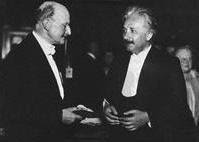 Max Planck y Albert Einstein en una imagen de la época