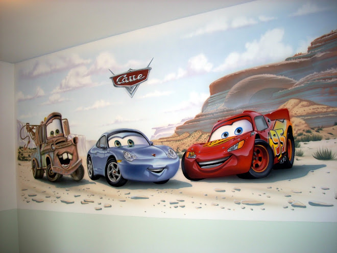 Fernando Pow Pintura em Quarto de Bebê e Criança - Carros Disney/Pixar.