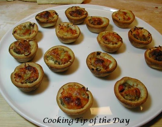Cooking Tip of the Day: Recipe: Tomato Basil Pesto Tartlets
