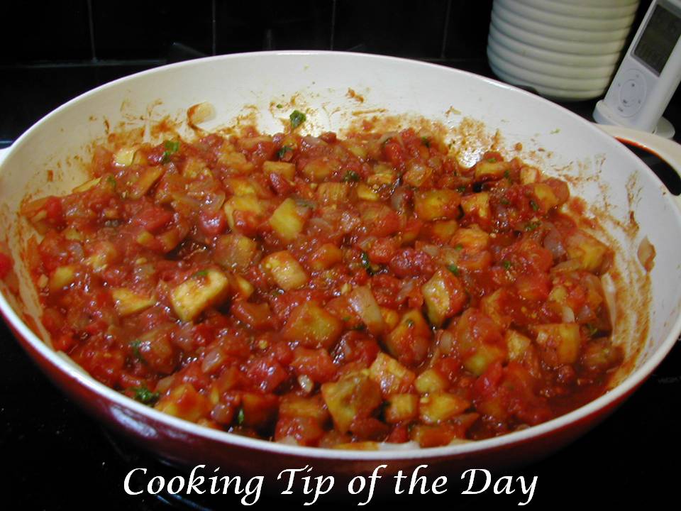 Cooking Tip of the Day Recipe Eggplant Provencal over Penne Pasta