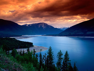 Lake View at Noon Nature HD Wallpaper