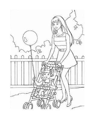 Barbie Coloring on Barbie Coloring Pages  More Free Barbie Coloring Pages