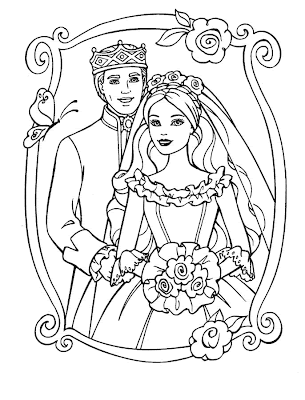 Barbie Coloring Sheets on This Is A Portrait Coloring Page  Roses Go So Well With Barbie   Not