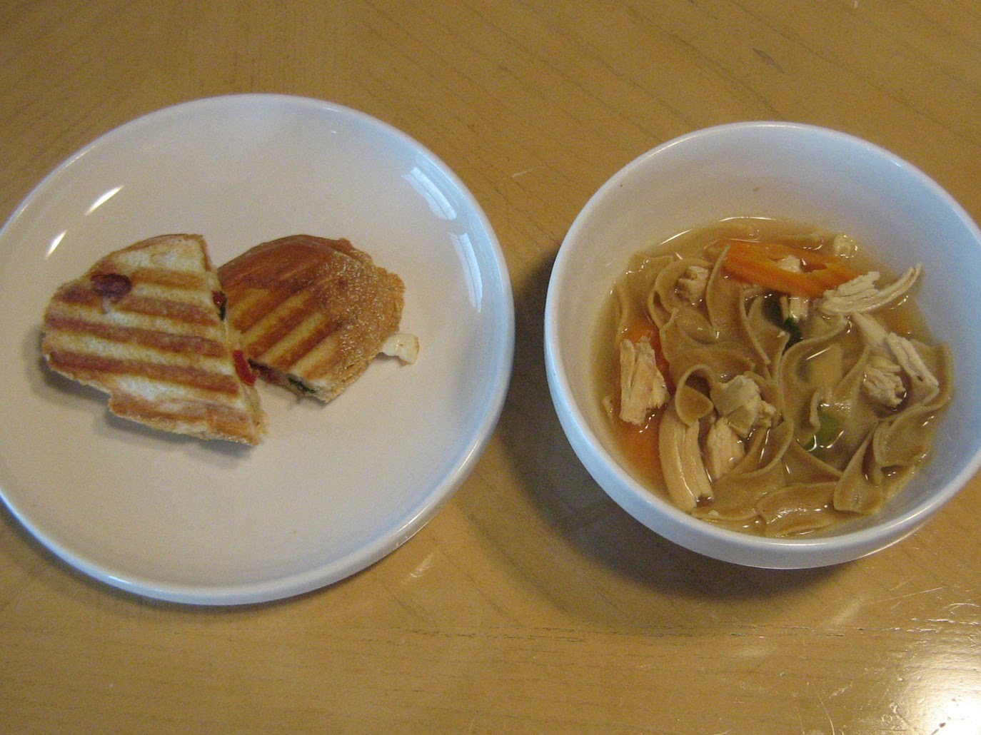 Janis Cooks Chicken Noodle Soup and Paninis with Sundried Tomato and