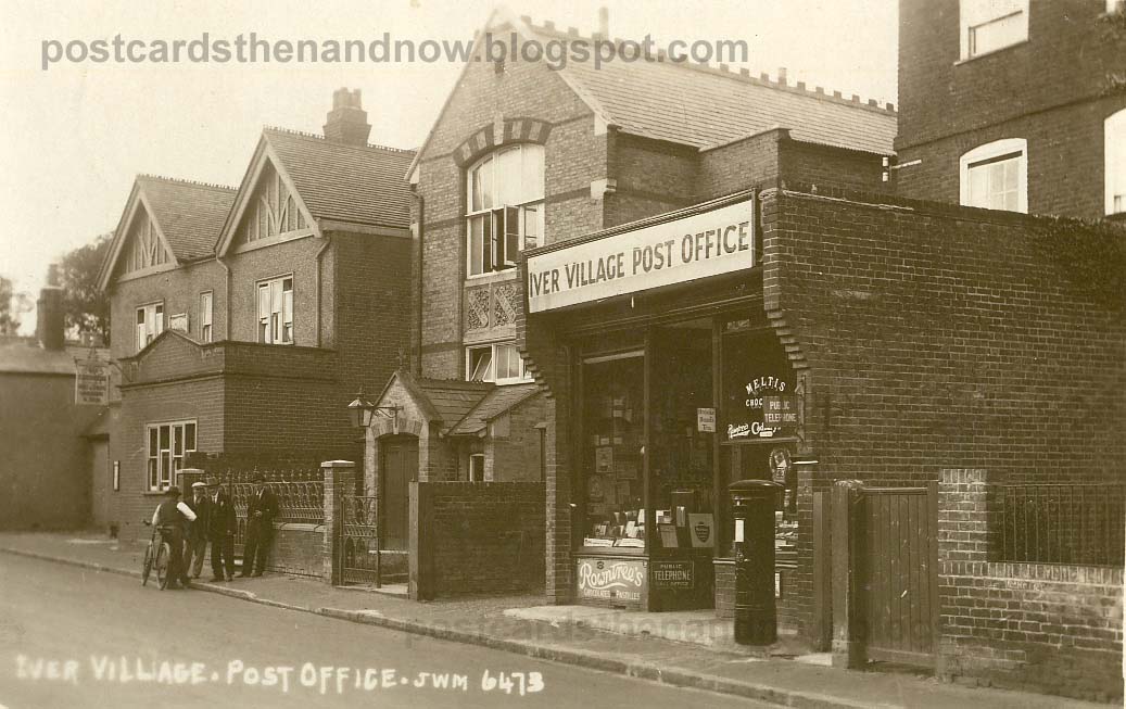 Postcards Then and Now Iver Village, Buckinghamshire, Post Office c1928