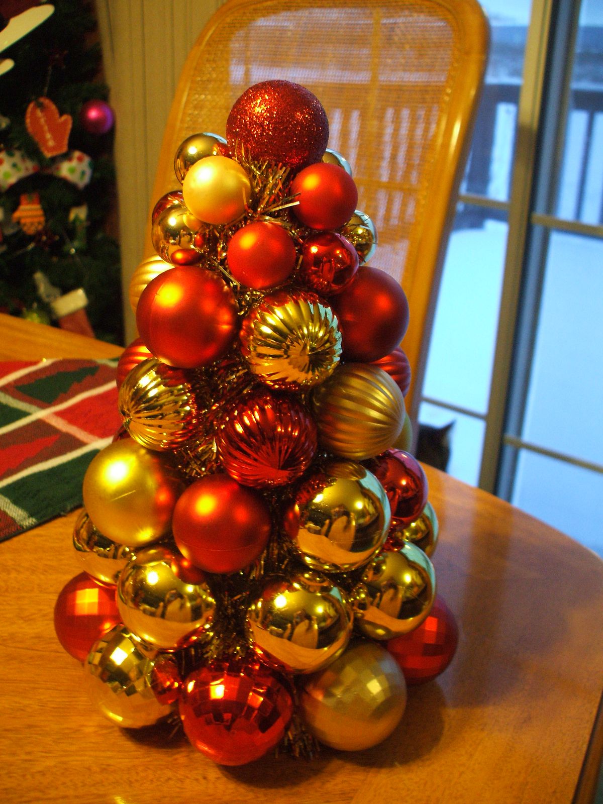 Gray Cardigan Ornament Trees