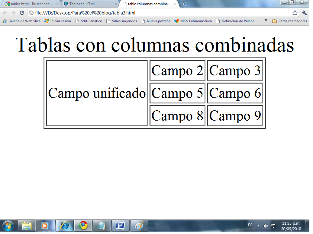 Html Extremo septiembre 2010