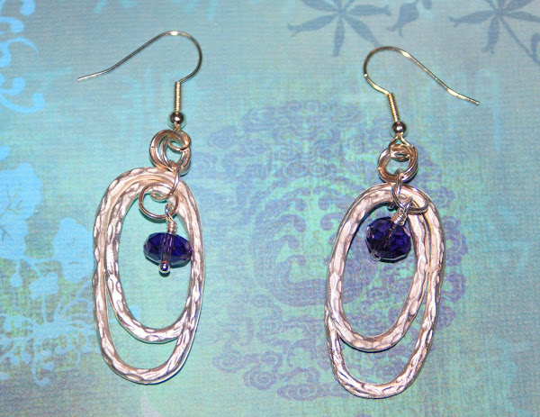 These look great paired with the purple wire wrapped bracelet.
