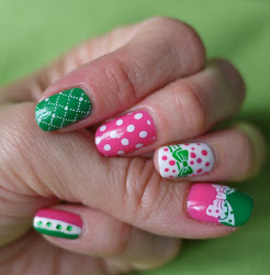 cerise pink nail designs 2