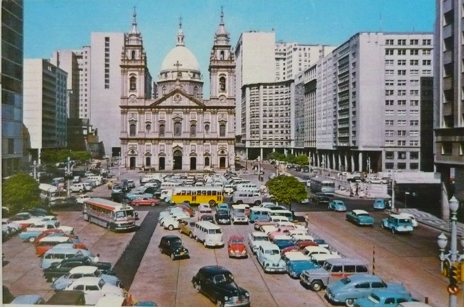 Antigos Verde Amarelo Cartões postais antigos