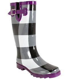buffalo plaid rain boots