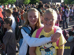 First day of 5th grade with buddy Sarah