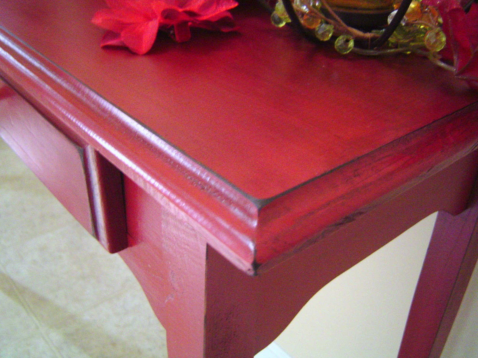 My RED Entry Table Simply Designing with Ashley