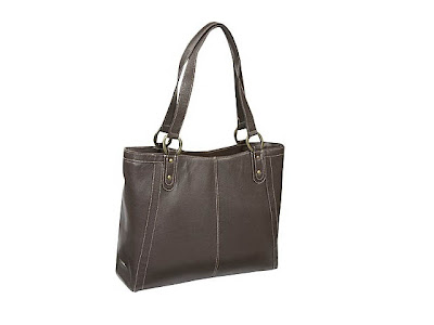 extravaganza shopping: Franklin Covey Leather Top Zip Computer Tote/Handbag