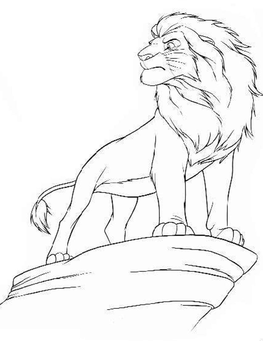 Лев для срисовки