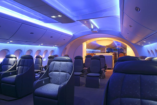 Design by Alex: Boeing 787 interior shot.