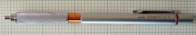 Uni Shift mechanical pencil silver orange