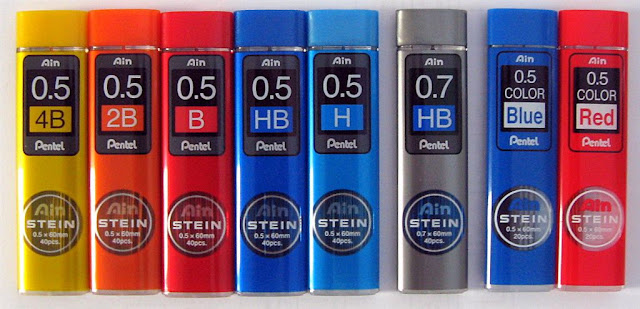 Full Pack of 12 Vintage PENTEL BLUE 60mm Long 0.5mm Spare Leads