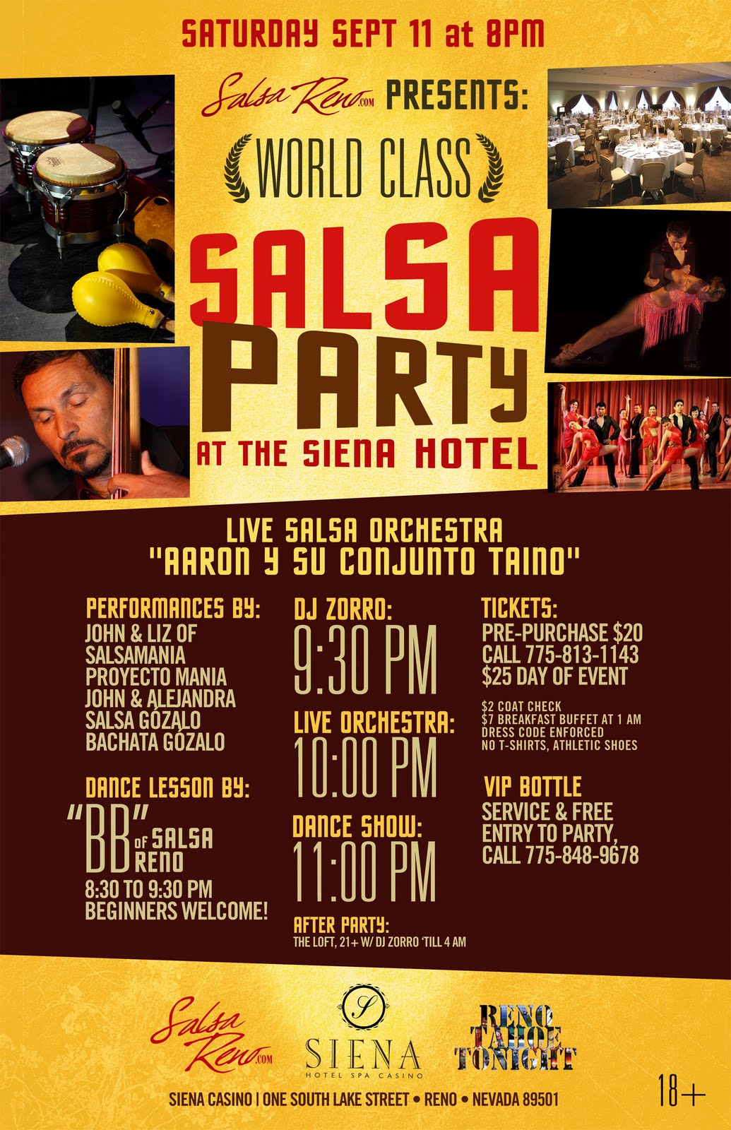 Salsa Reno Social World Class Salsa Party w/ Live Orchestra