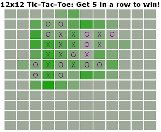 tic-tac-toe 5-in-a-row Brian Klug heuristics