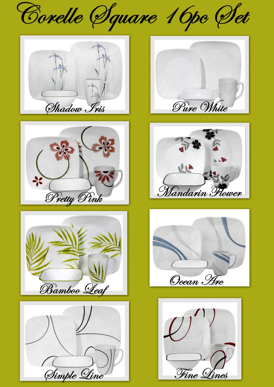 Pencinta Corelle Corelle Square 16pc Australia Set