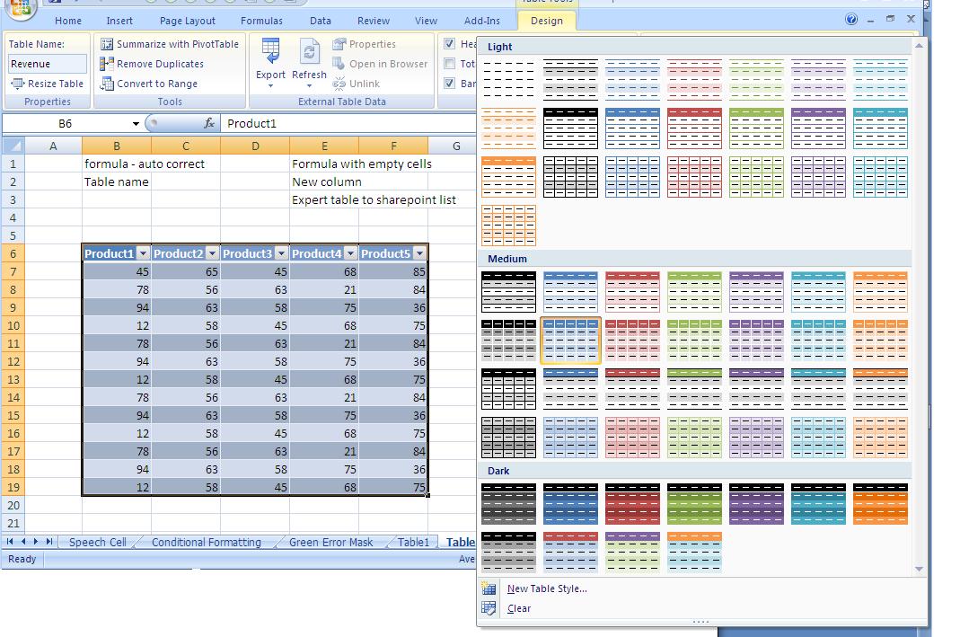 Hidden Secrets of MS Office: Excel: Table