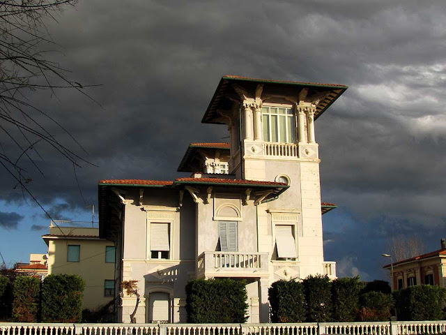 Liberty villa, eclectic style, viale Italia, Livorno