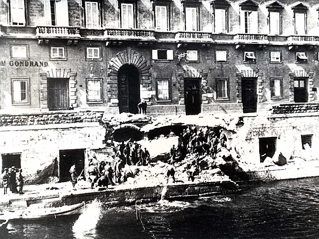 Palazzo dell'Aquila Nera, Black Eagle Palace, 28th May 1943 bomb, air raid, Livorno