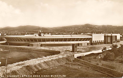 Old postcard Ardenza Stadium, Livorno