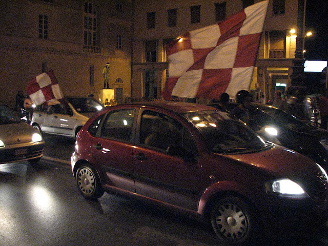 Celebrations for AS Livorno in First Division, Serie A