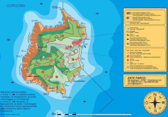 Gorgona island map