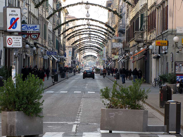 Via Ricasoli seen from Piazza Cavour, Livorno