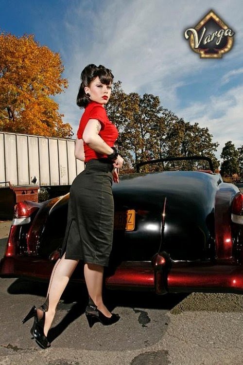Ladies posing with cars .. Can we if we don't get OVERBOARD ? - The