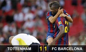 F.C. Barcelona 1 - 1 Tottenham