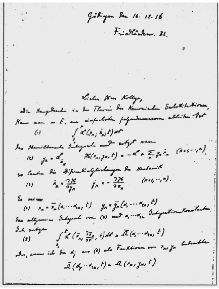 Αναφορές στον Καραθεοδωρή στις επιστολές του Einstein