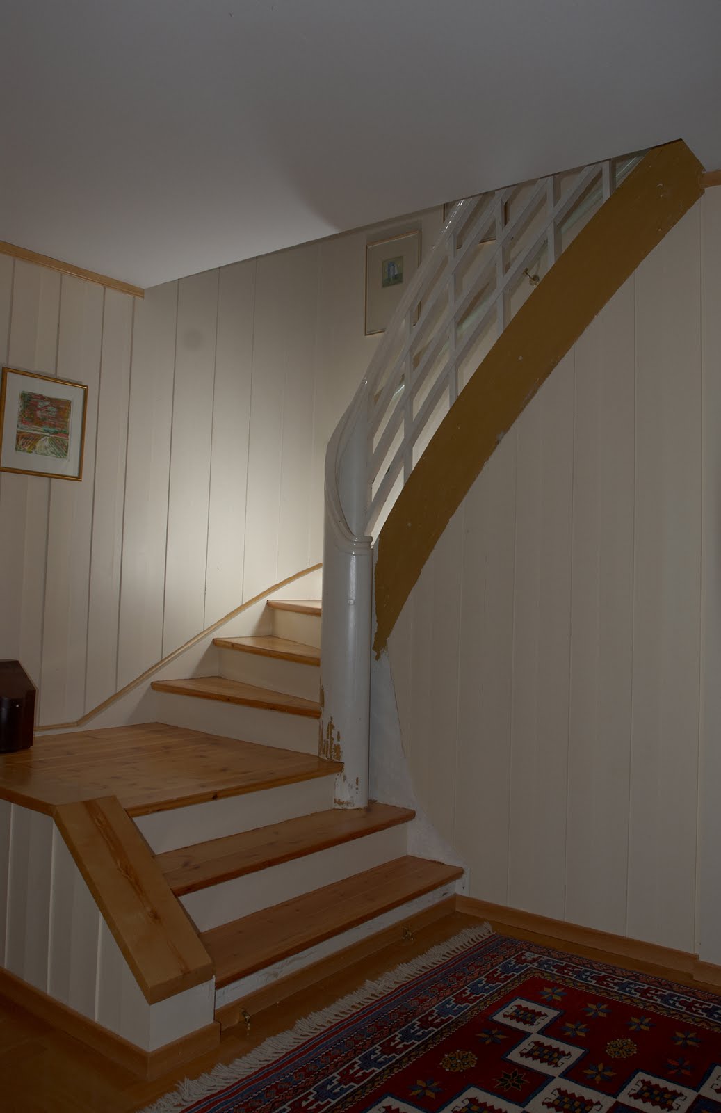 LilleAlex`s Div prosjekter..: Nytt Rekkverk i eksisterende trapper..