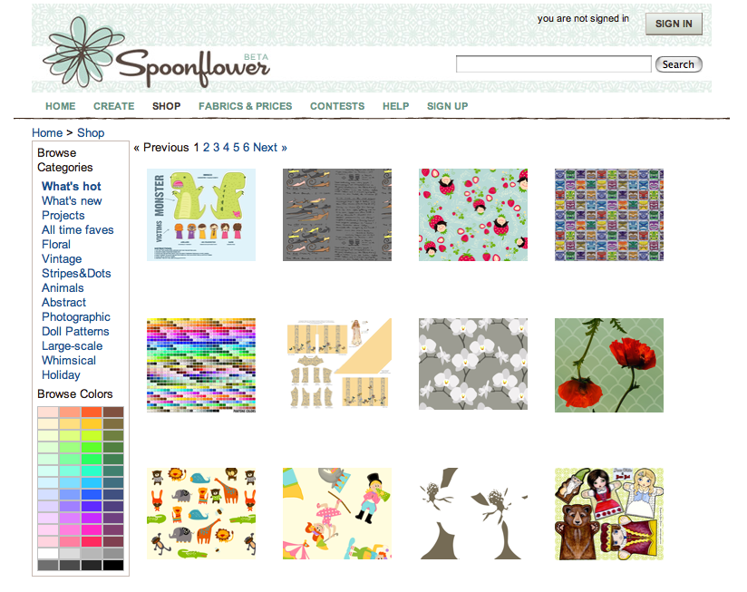 Custom Ecofriendly Printed Fabric Spoonflower