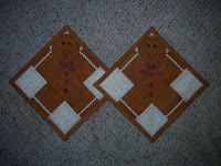 pair of gingerbread potholders
