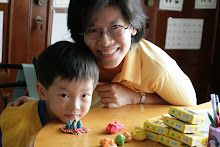 Ie Rika, Evan and my bday playdough cake