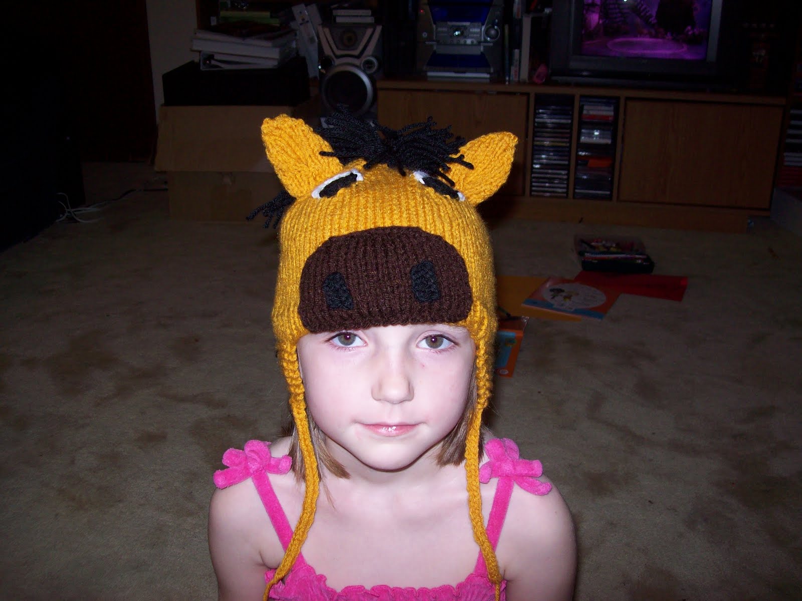 ears horse free pattern crochet for crocheted her cute horse her a way i purse hat horse head also