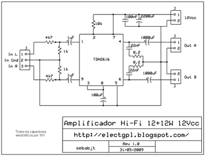 Circuito Integrado Tda7388 Diagrama