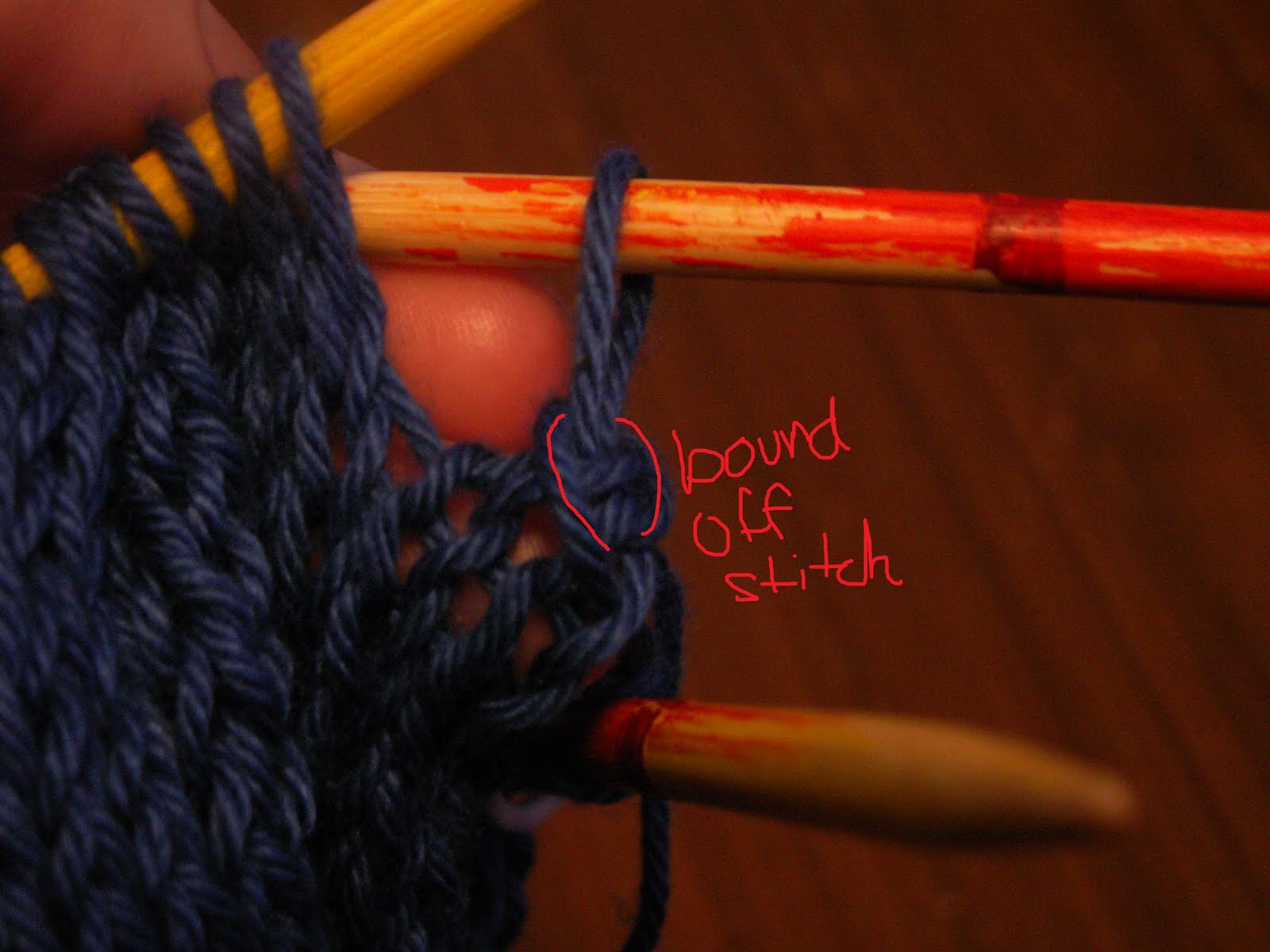Mistress of Knitting How to do K2tog, YO, K2tog and how to BO